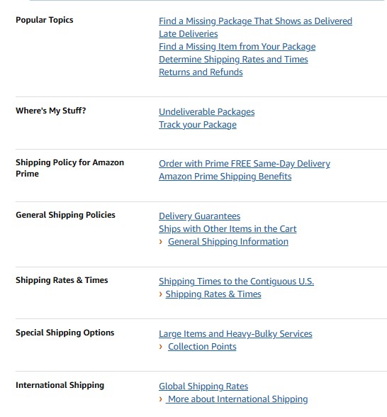 Amazon delivery timelines and shipping choices