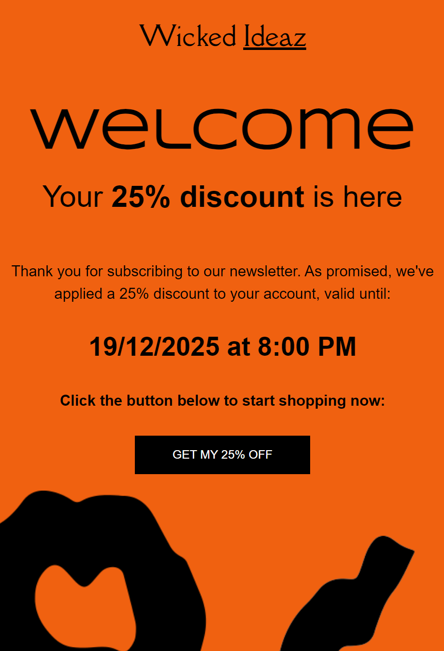 Welcome email