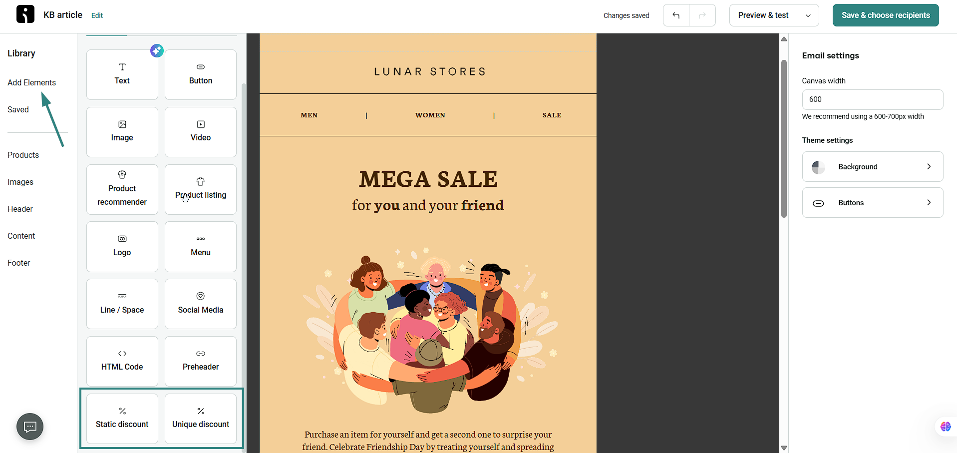 Omnisend dynamic coupons
