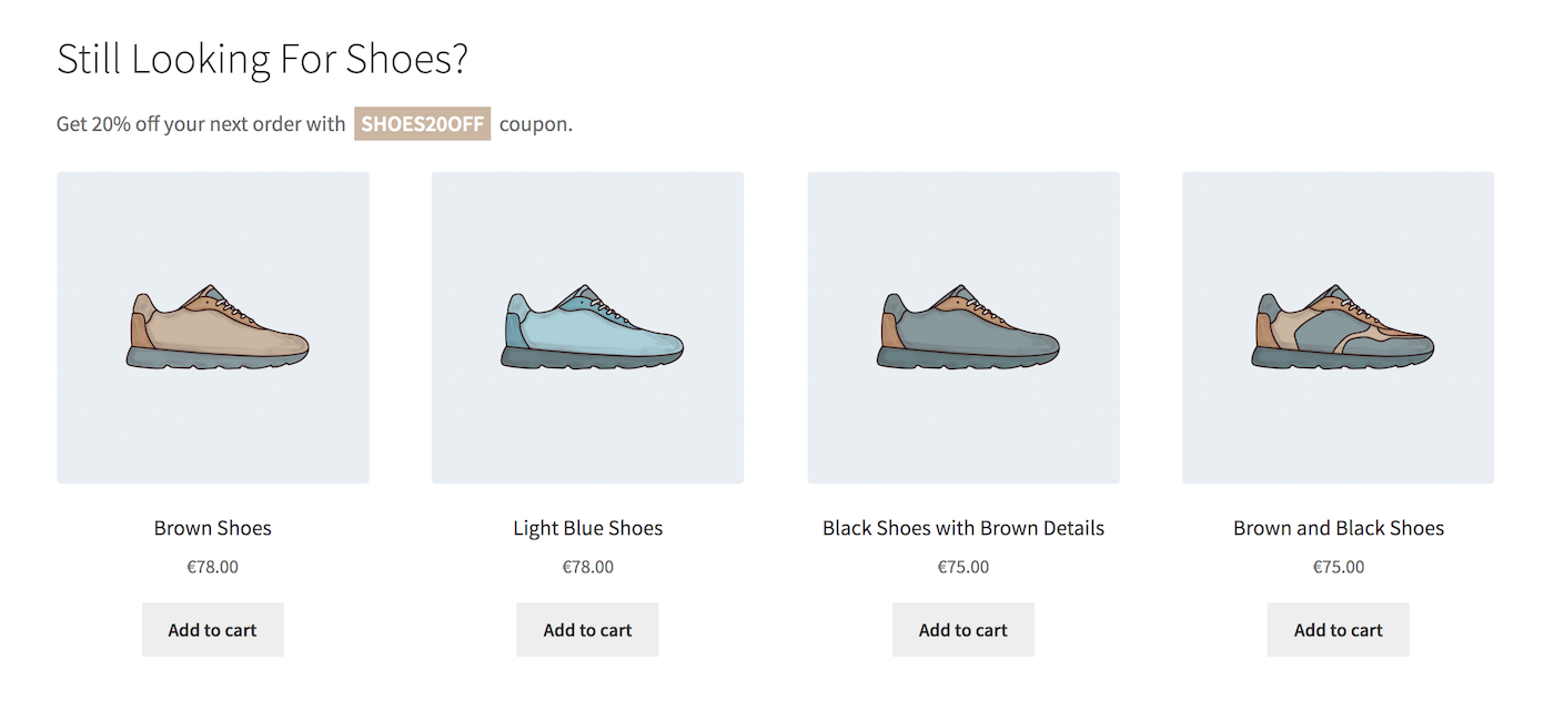 WooCommerce product recommendations