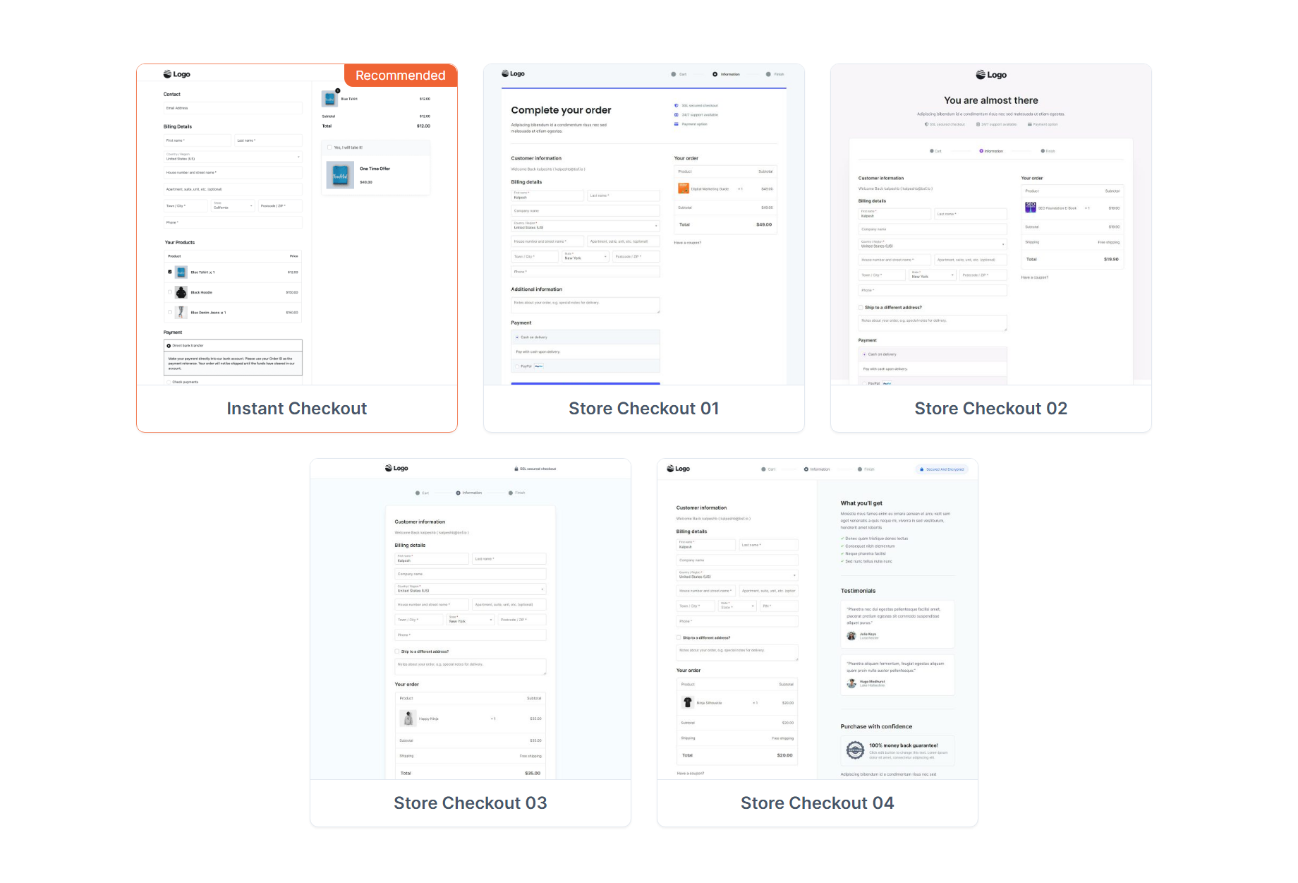 CartFlows templates