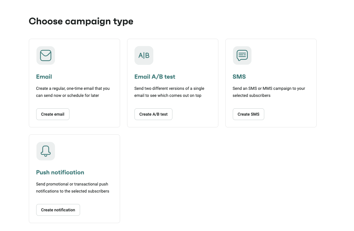 Choose campaign type