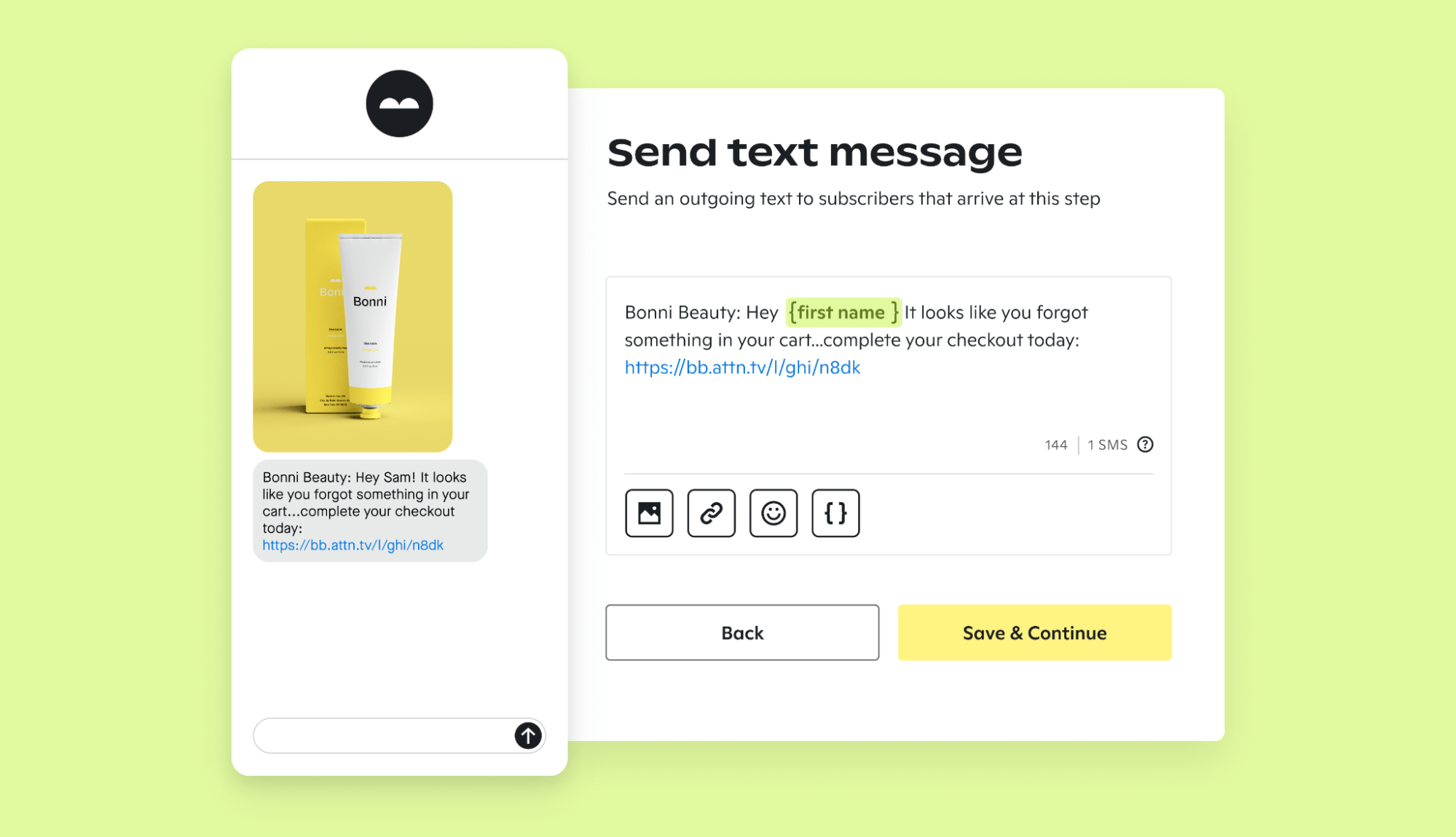 predesigned sms templates Attentive